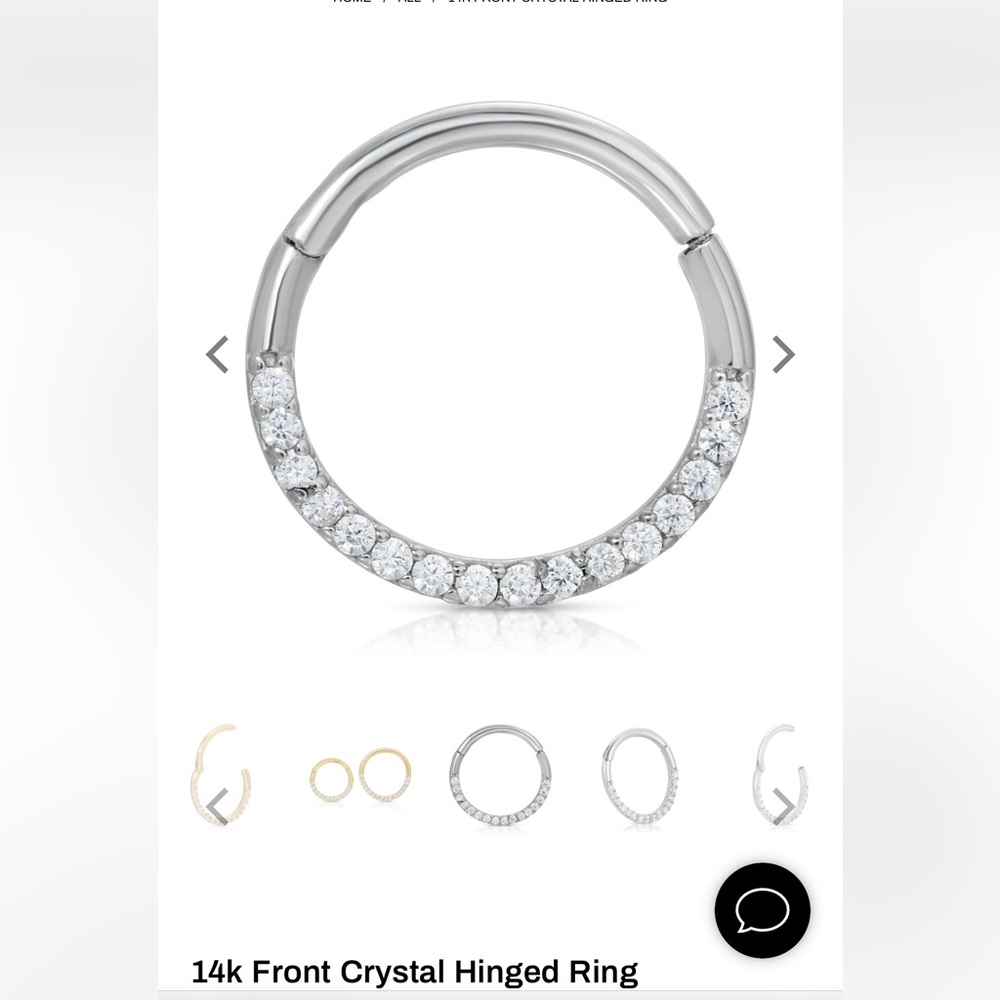 LULU 14k White Gold Hoop